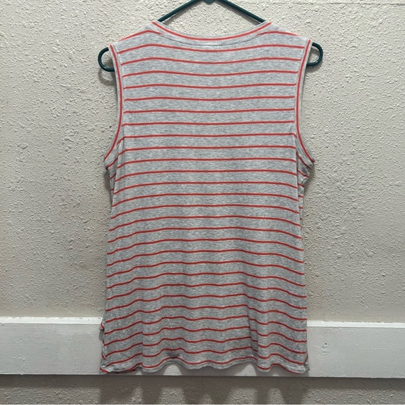 CAbi Grey and Orange Striped Sleeveless Top Small - Picture 3 of 6